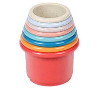 Rabbit Stacking Cups Toy - 8 Piece Nesting Enrichment Set, Multicoloured Foraging Play Cup Design, Small Animal Mental Stimulation Activity System, Durable Play Set - For Rabbit Cage Use