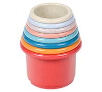 Rabbit Stacking Cups Toy - 8 Piece Nesting Enrichment Set, Multicoloured Foraging Play Cup Design, Small Animal Mental Stimulation Activity System, Durable Play Set - For Rabbit Cage Use