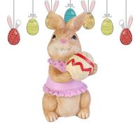 Rabbit Statue Small Bunny with Carrot Figurine Home Decor Animal Figurine Indoor Desk Decor Handmade Garden Sculptures and Statues for the Jard