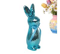 Rabbit Statues - Bunny Figurines Set | Easter Bunny Disco Rabbit | Reflective Easter Figurine Decoration, Mantle Decoration for Spring, Home, Holiday, Party, Living Room, Bedroom