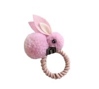 Rabbit Stretch Hair Ties Cloth Ponytail Holders | Pink Elastic Hair Rings, Everyday Wear, Easy to Match, Keeps Strands Neatly in Place