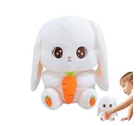 Rabbit Stuffed Animal - 12inch Huggable Doll Cute Throw Pillows - Soft Big Ear Bunny Radish Cuddly Toy | for Kids Collectors Birthday Sofa Living Room Home Office Dorm Car