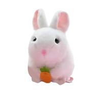 Rabbit Stuffed Animal, Cartoon Hamster Bunny Stuffed Plush Toy with Wagging Tail - Cute Aesthetic Bedroom Decoration and Soft Interactive Plush for the Day