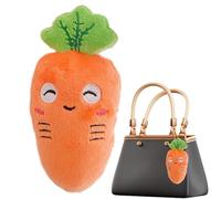 Rabbit Theme Plush - Funny Carrot Figure, 12 cm Rabbit Pendant | Hanging Toy Decorative Tree Key Bag, Eastern Creative Accessory, Children's Plush Ornament for Home