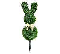 Rabbit Topiary, Artificial Topiary Tree Green Rabbit Shape Fake Easter Rabbit Plant, Easter Boxwood Plants for Easter Porch Decoration Outdoor Indoor
