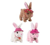 Rabbit Toy - Twitch Nose Jumping Bunny, Interactive Playtime Soft Animated, Movement with Gentle Motion Function, Pet Style Companion for Bedroom Nursery Playroom, Convenient Carrying12 Inches Size