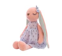 Rabbit Toys, Easter Gifts Long Ears Rabbit Doll, 30/40/60cm Handmade Plush Long Ears Soft Rabbits Cuddly Toy for Kids Adult, Large Bunny Hug Easter Gifts for Kids Family Friend (A01-Blue-45CM)