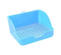 Rabbit Training Potty Small Pet Toilet Rectangular Plastic Blue