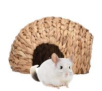 Rabbit Tunnel - 25x25x18cm Eco Fibre, Pet Habitat, Soft Interior | Ventilated Design, Natural Cattail, Play Enrichment For Bunnies, Guinea Pigs, Chinchillas, Critters Indoors Safe Den