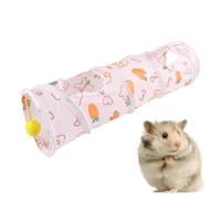 Rabbit Tunnel - 3 Way Rabbit Tunnel | Play Tunnel for Cats Foldable Interactive Toy with Play Ball for Rabbits Ferret Hamster Chinchilla Hedgehog E