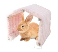 Rabbit Tunnel House - Soft Plush Indoor with Acrylic Door Home Decoration for Small Animals | Hedgehog Chinchilla Hamster Nibble Rest Play Sleeping Pet Cage