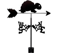 Rabbit Turtle Weather Vane for The Liquor Stainless Steel Weathervane Retro Farm Scene Wind Vane Measuring Tools Wind Direction Indicator Garden Stake