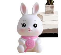 Rabbit - Unbreakable Coin, with Financial Responsibility Teaching, Cute Room Decoration, Animal Figurine, Money Storage For,