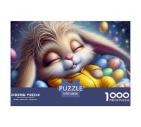 Rabbit Unique 1000 Piece Jigsaw Puzzle for Adults Animal Bunny - Colourful, Puzzling, Challenging & Brainteasing Adult Jigsaws - 100% Recycled Cardboard Puzzle Game for The Whole for Women, Gifts for