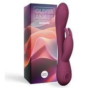 Rabbit Vibrator Dildo by Oliver James - G Spot Vibrator with 10 Vibration Modes, Quiet & Powerful Silicone Sex Toys for Her, Showerproof Adult Toys, Vibrators & Dildos (Deep Purple)