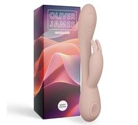 Rabbit Vibrator Dildo by Oliver James - G Spot Vibrator with 10 Vibration Modes, Quiet & Powerful Silicone Sex Toys for Her, Showerproof Adult Toys, Vibrators & Dildos (Pastel Pink)