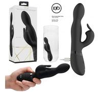 Rabbit Vibrator VIVE Niva 360degrees Rabbit Black Silicone, ABS Female