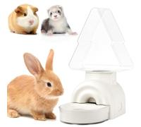 Rabbit Water Bottle - 17.6oz Guinea Pig Water Bottle No Drip for Cage Automatic Gravity Silent Hanging Bunny Water Dispenser with Floating Bowl for Hamster, Gerbils, Ferret, Chinchilla Hedgehog