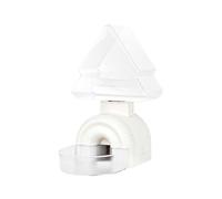 Rabbit Water Bottle Pig Water Bottle 520ml Hanging Automatic Dispenser Drip Water Bowl For Cage RmG262 (White, 13.5x9.5cm)
