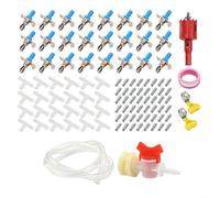 Rabbit Waterer Double Spring Spout Duckbill Nozzle Sanitary Drinking System Plastic Blue Options For Rabbit Breeding Cages 24 12 6 Pieces(12-piece set)