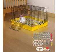 Rabbit Waterer With Dual Spring Duckbill Nozzle For Breeding Cages Sturdy Plastic Sanitary Drinking System Fresh Water Flow Easy Install Bulk Pack Of Twenty Four Pieces For Small Pets(6-piece set)