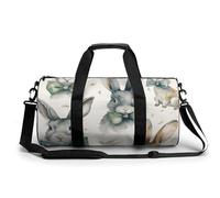 Rabbit Wearing A Bow Gym Bag for Men Women, Sturdy Oxford Cloth Travel Bags with Removable Shoulder Strap, Waterproof Duffel Bag for Fitness, Travel, Yoga