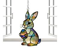 Rabbit Window Sun Catcher - Cute Acrylic Pendant, Sun Catcher with Egg Design, for Women, Men, Mums, Easter, Window, Door, Home, Garden