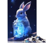Rabbit With Magic Jar Puzzles 500 Pieces Wooden Puzzles Puzzle for Adults Brain Teaser Puzzles For Adults 500pcs (52x38cm)