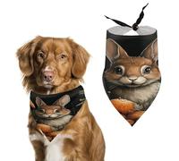 Rabbit with Mushrooms Easter Dog Bandanas for Small Medium Large Dogs,Cat Dogs,Pet Scarf - Polyester Cute Bibs.Triangle Pet Scarf for Puppy Pet,Personalized Birthday/Party Fun Idea Gift