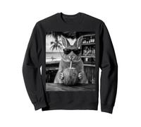 Rabbit with Sunglasses and Coconut Drink Sweatshirt