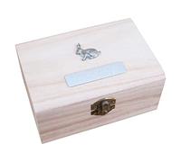 Rabbit Wooden Pet Ashes Urn or Burial Cast with FREE Engraving Message 291