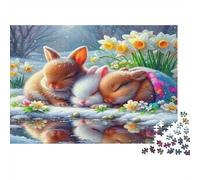 Rabbit1000 Piece Jigsaw Puzzle for Adults And Kids Educational Games CozyFun And Challenging for Home Decoration Great Gift Idea70x50cm/1000pcs