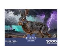 Rabbit1000 Piece Puzzle Puzzle Animals Clever Puzzles for Adults Children 38x26cm/1000pcs