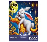 Rabbit1000Pieces JigsawPuzzlesAnimal Rabbit ForAdult Colourful Brainteasing Age12+byth EducationalGame Uncover The Puzzle 38x26cm/1000pcs