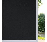 rabbitgoo Blackout Window Film Privacy, Frosted Black, 90x400cm | Black Out Day and Night Glass Sticker Vinyl Covering for Glass Doors, Light Blocking UV Protection Dark