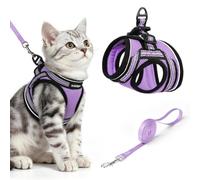 rabbitgoo Cat Harness and Lead Set, Soft Step-in Vest, Light Purple