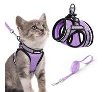 rabbitgoo Cat Harness and Lead Set, Soft Step-in Vest, Light Purple