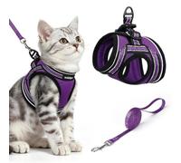 rabbitgoo Cat Harness and Lead Set, Soft Step-in Vest, Purple