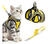 rabbitgoo Cat Harness and Lead Set, Soft Step-in Vest, Yellow