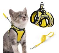 rabbitgoo Cat Harness and Lead Set, Soft Step-in Vest, Yellow