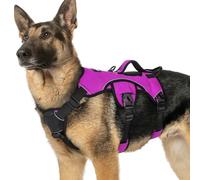 rabbitgoo Escape-Proof Dog Harness Large Dog with Handle, Anti-Pull Reflective Working Service Pets Vests, 3 Points Breathable Pets Vests, Adjustable Lift Support Body Harness Outdoor, XL, Purple