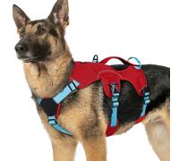 rabbitgoo Escape-Proof Dog Harness Medium with Large Handle, Anti-Pull Reflective Working Service Pets Vest, Breathable Pets Vest, Adjustable Lift Support Harness Large Dogs Outdoor, XL, Red & Blue