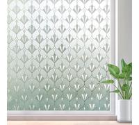 rabbitgoo Frosted Glass Window Privacy Film for Glass Windows, 90x200cm | Non Adhesive Anti UV Window Sticker Static Cling Decorative Covering for Home Kitchen Living Room, Removable & Reusable