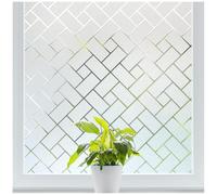 rabbitgoo Frosted Window Film Privacy Glass Film for Windows, 90x300cm | Static Cling Non-Adhesive Frosting Decorative Stickers Opaque Anti UV Glass Covering for Home Office