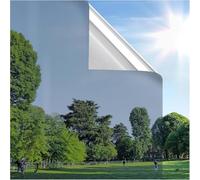 rabbitgoo Heat Reflective Window Film Privacy Film for Glass Windows Sun Blocker, One Way Mirror Tint Stickers Anti Glare, UV Glass Vinyl Static Cling for Home Office, Silver 60x400cm