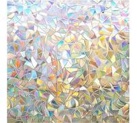 rabbitgoo Rainbow Window Film Privacy Film for Glass Windows, 60x200cm | 3D Decorative Stickers for Glass Privacy, Static Cling Self-Adhesive Vinyl Anti-UV Covering Stickers for Home