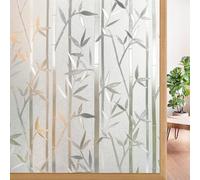 rabbitgoo Window Film Privacy, Decorative Privacy Film for Glass Windows 3D Bamboo-Pattern, Frosted Stickers Static Cling UV Bloque, Easy Install for Home Living Room Bedroom Office, 44.5×200cm