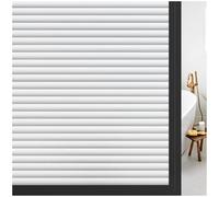 rabbitgoo Window Privacy Film Frosted Glass Film for Bathroom, Non Adhesive Static Cling Removable Window Sticker for Glass Door, Anti-UV Opaque Coverings, Blinds Pattern 2 cm Wide, 44.5 x 200 cm