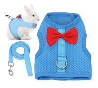 RabbitHarness Set - Small Animal Vest, Lightweight Breathable BunnyHarness, Escape Proof Outfit | Adjustable Included Ensuring Safe Outdoor Walking And Play For Rabbits, Kittens Pets