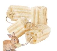 Rabbits Chew Toys - Natural Loofah Support Nutrition Play Treats | Bunny Enrichment Toys | for Small Animal Chinchillas Friend Family Indoor Outdoor Home Play
